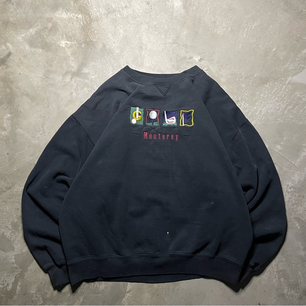Vintage Monterey Black Sweatshirt - Men’s Large, Classic Fit